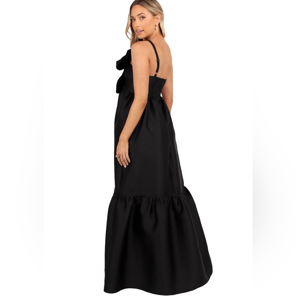 Petal & Pup Bettina Black Strapless Bow Dress - Picture 3 of 15